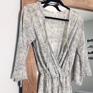 Boutique white and black romper